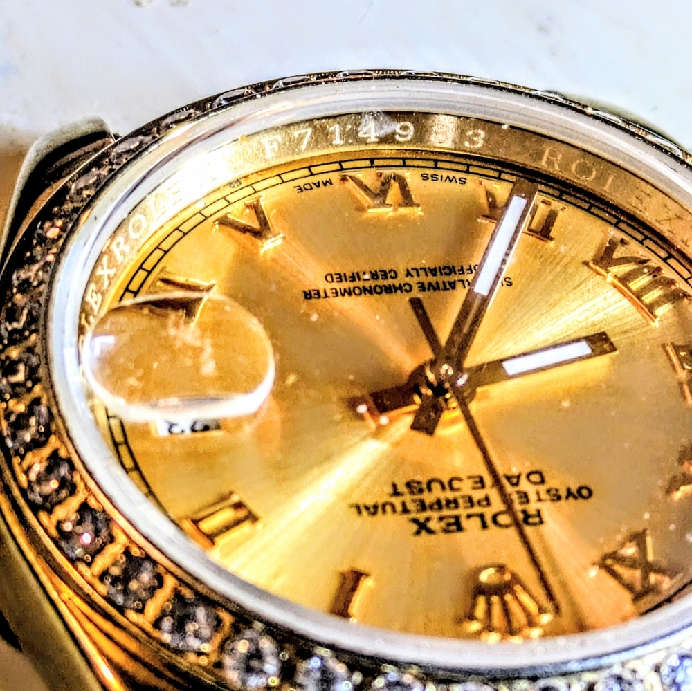 Gold Datejust with Diamond Bezel - Picture 7 of 8